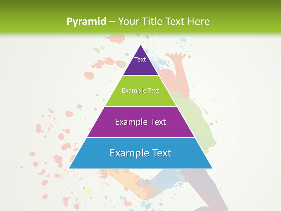 Dancing Boy With Colorful Spots And Splashes PowerPoint Template