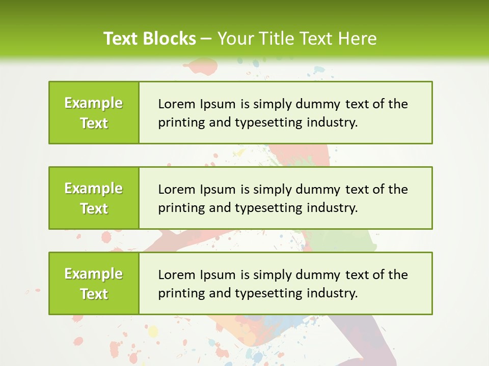 Dancing Boy With Colorful Spots And Splashes PowerPoint Template