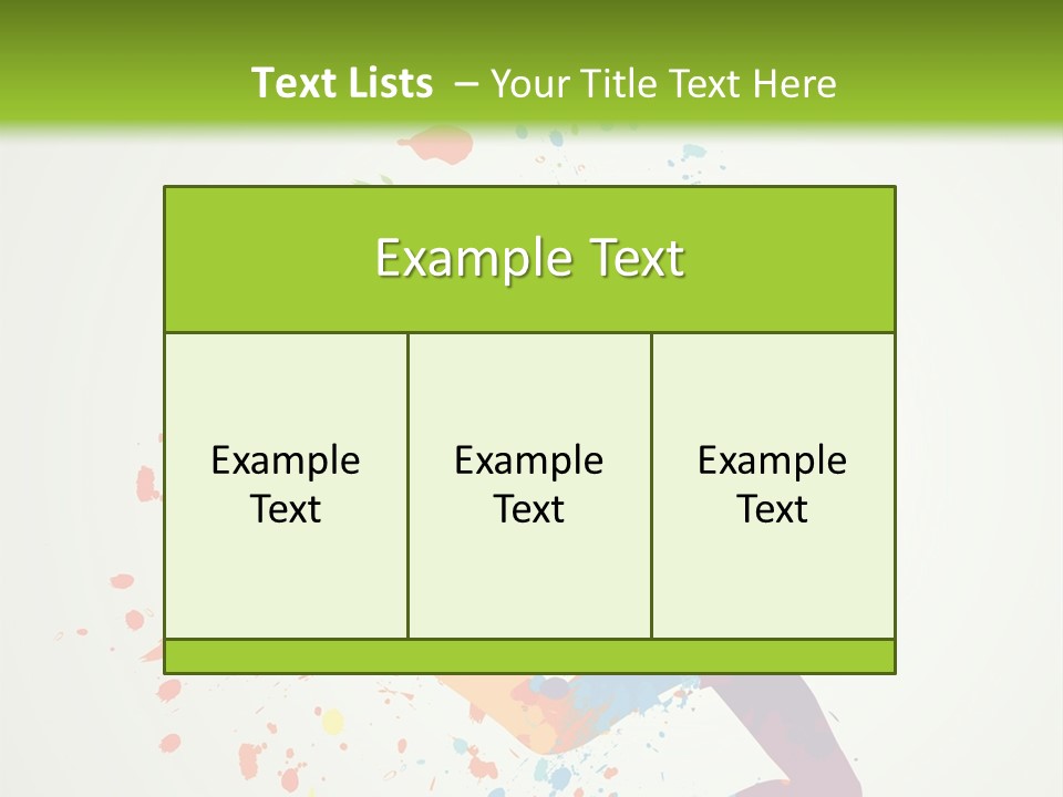 Dancing Boy With Colorful Spots And Splashes PowerPoint Template