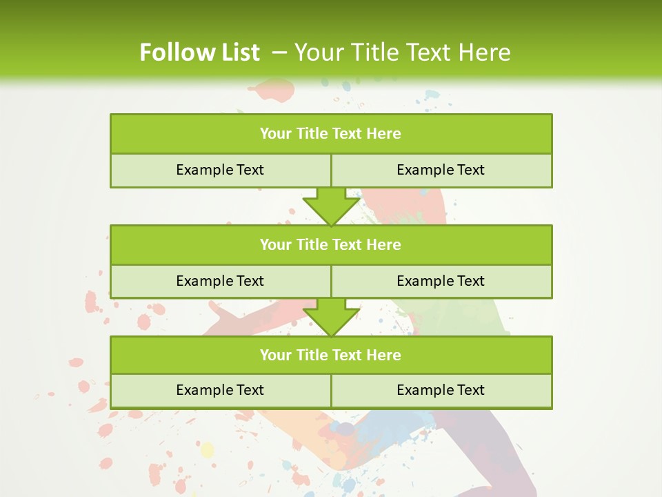 Dancing Boy With Colorful Spots And Splashes PowerPoint Template