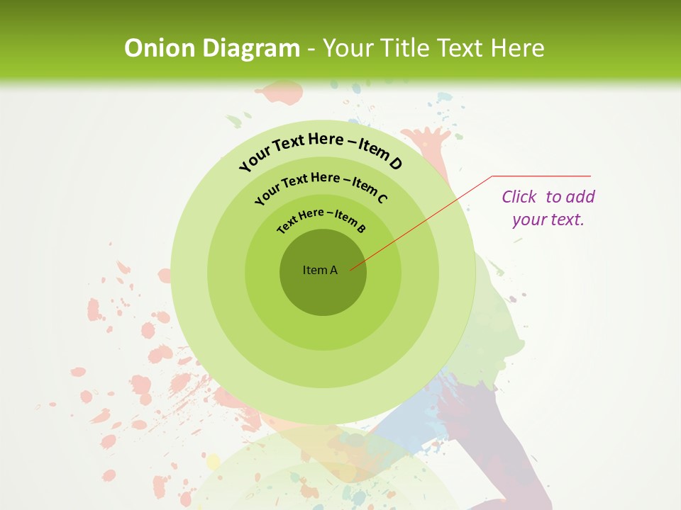 Dancing Boy With Colorful Spots And Splashes PowerPoint Template