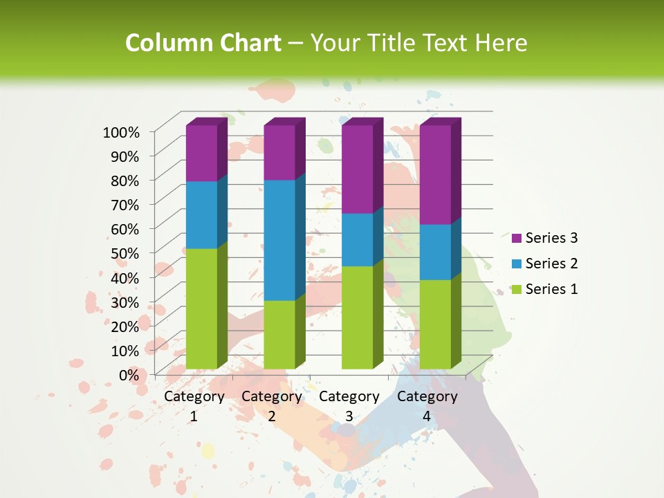 Dancing Boy With Colorful Spots And Splashes PowerPoint Template