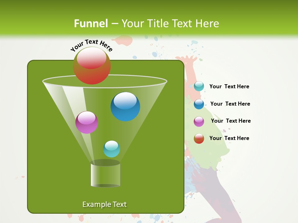 Dancing Boy With Colorful Spots And Splashes PowerPoint Template