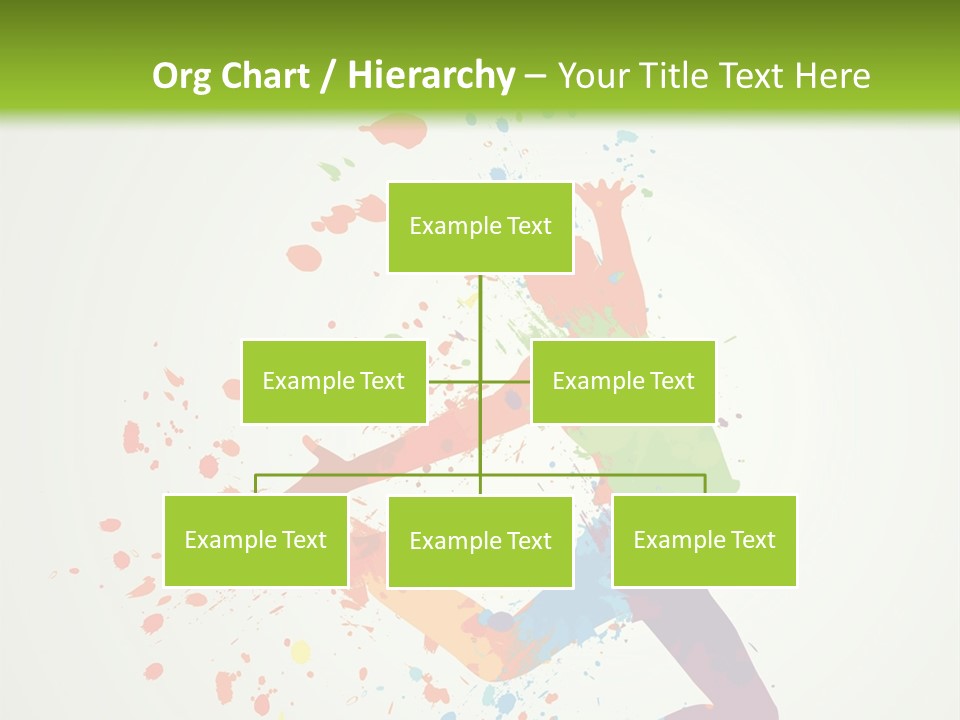 Dancing Boy With Colorful Spots And Splashes PowerPoint Template