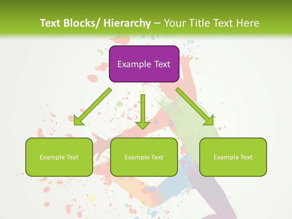 Dancing Boy With Colorful Spots And Splashes PowerPoint Template