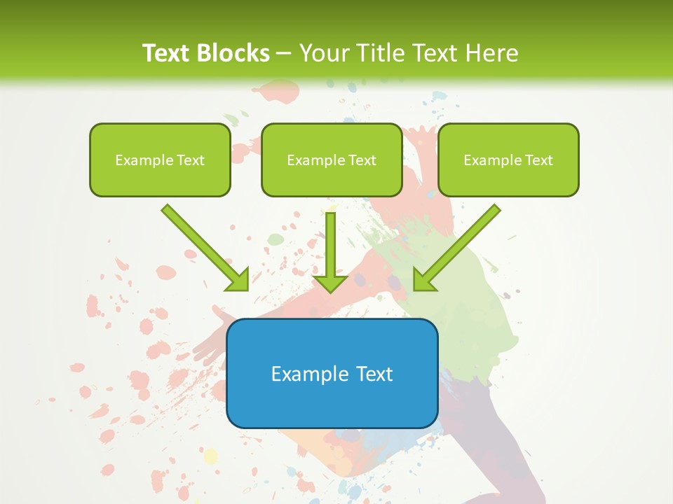 Dancing Boy With Colorful Spots And Splashes PowerPoint Template