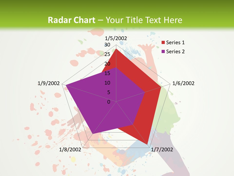 Dancing Boy With Colorful Spots And Splashes PowerPoint Template