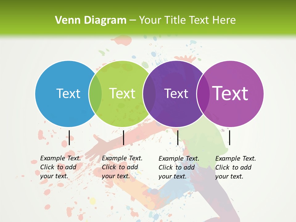 Dancing Boy With Colorful Spots And Splashes PowerPoint Template