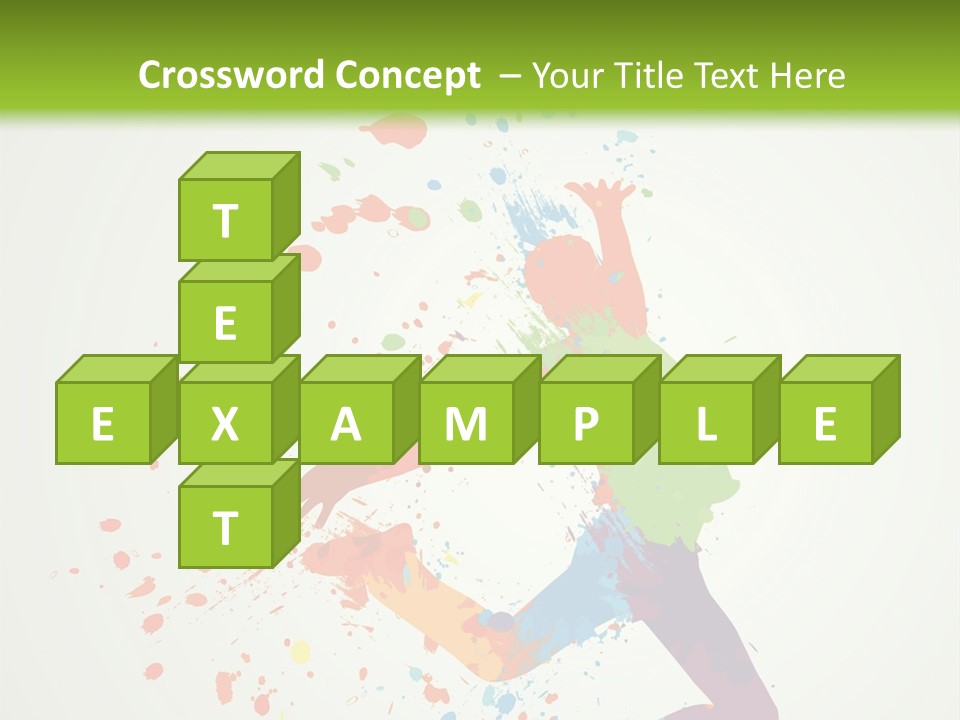 Dancing Boy With Colorful Spots And Splashes PowerPoint Template