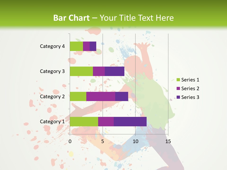 Dancing Boy With Colorful Spots And Splashes PowerPoint Template