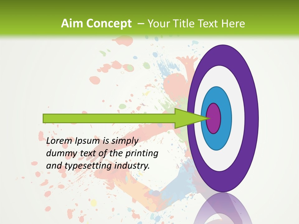 Dancing Boy With Colorful Spots And Splashes PowerPoint Template