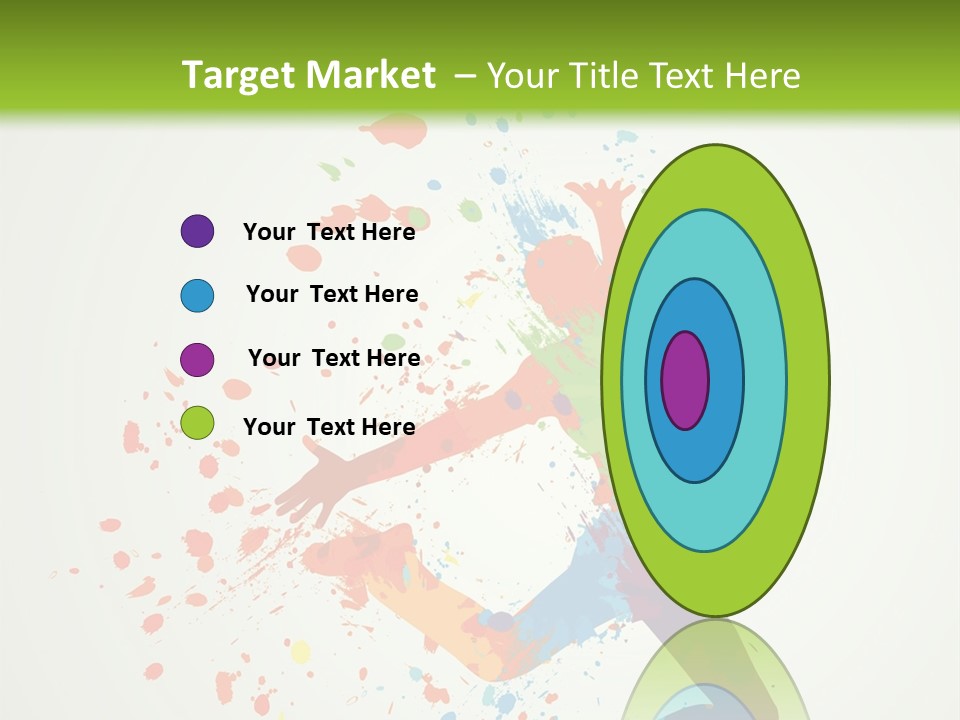 Dancing Boy With Colorful Spots And Splashes PowerPoint Template