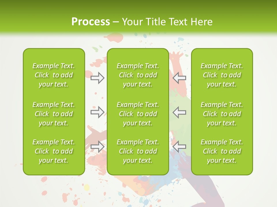 Dancing Boy With Colorful Spots And Splashes PowerPoint Template