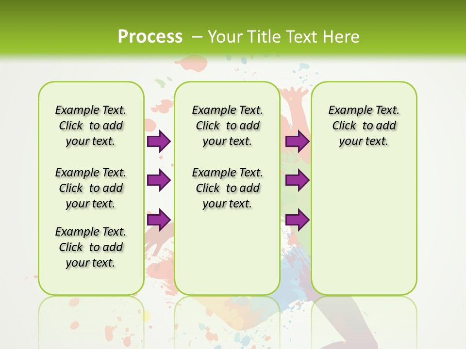 Dancing Boy With Colorful Spots And Splashes PowerPoint Template