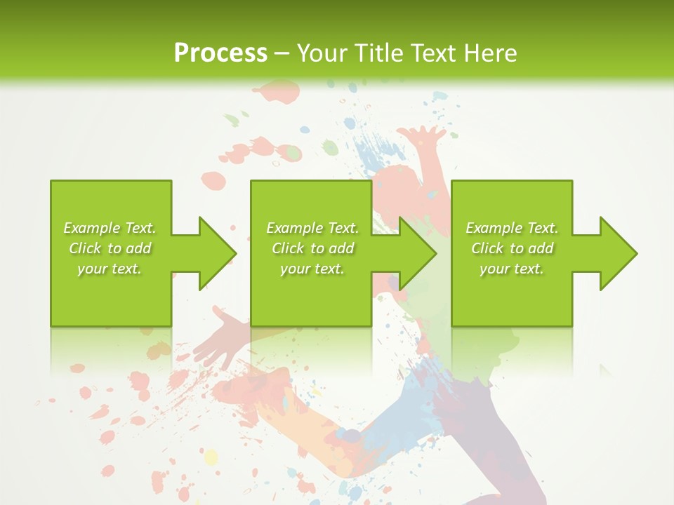 Dancing Boy With Colorful Spots And Splashes PowerPoint Template