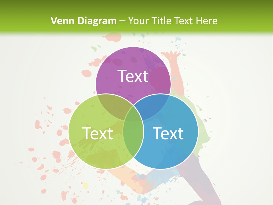 Dancing Boy With Colorful Spots And Splashes PowerPoint Template