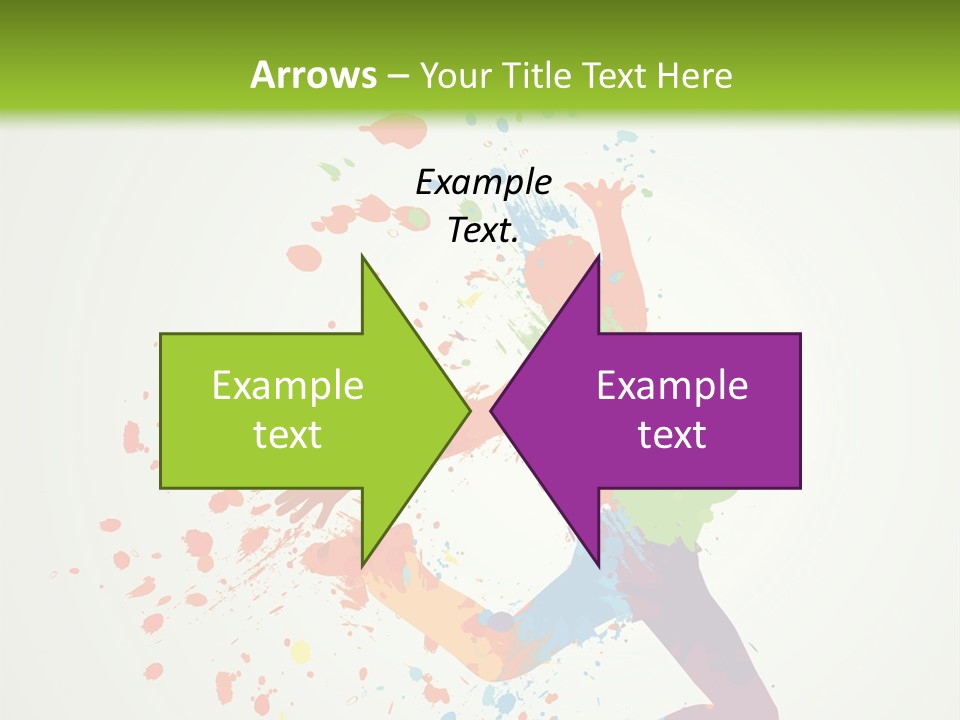 Dancing Boy With Colorful Spots And Splashes PowerPoint Template