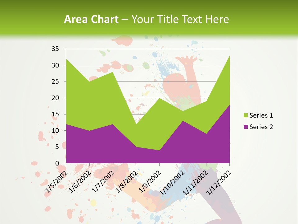 Dancing Boy With Colorful Spots And Splashes PowerPoint Template