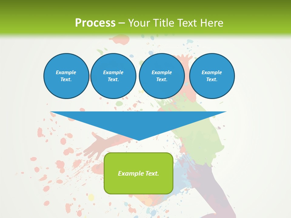 Dancing Boy With Colorful Spots And Splashes PowerPoint Template