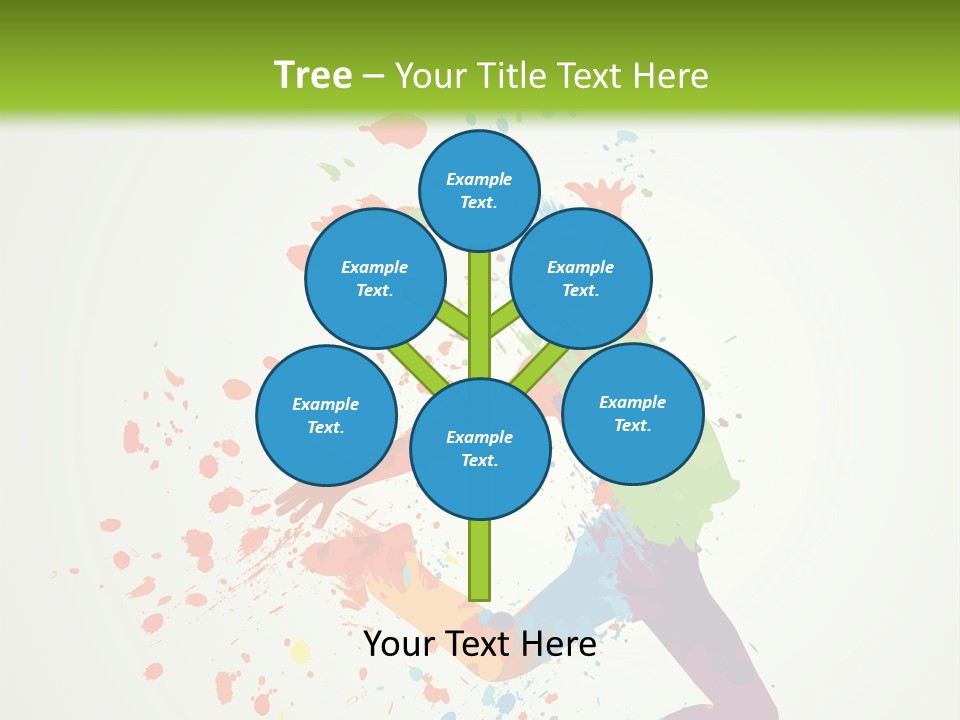 Dancing Boy With Colorful Spots And Splashes PowerPoint Template