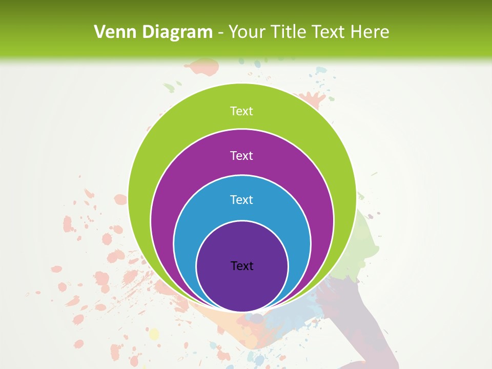 Dancing Boy With Colorful Spots And Splashes PowerPoint Template