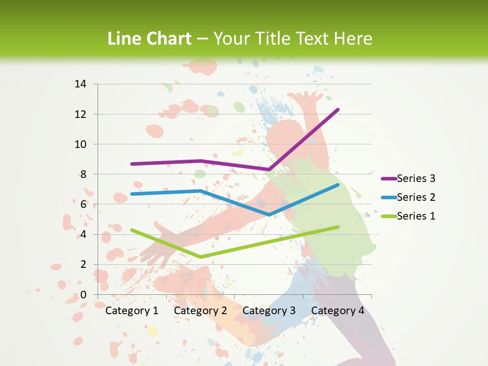 Dancing Boy With Colorful Spots And Splashes PowerPoint Template