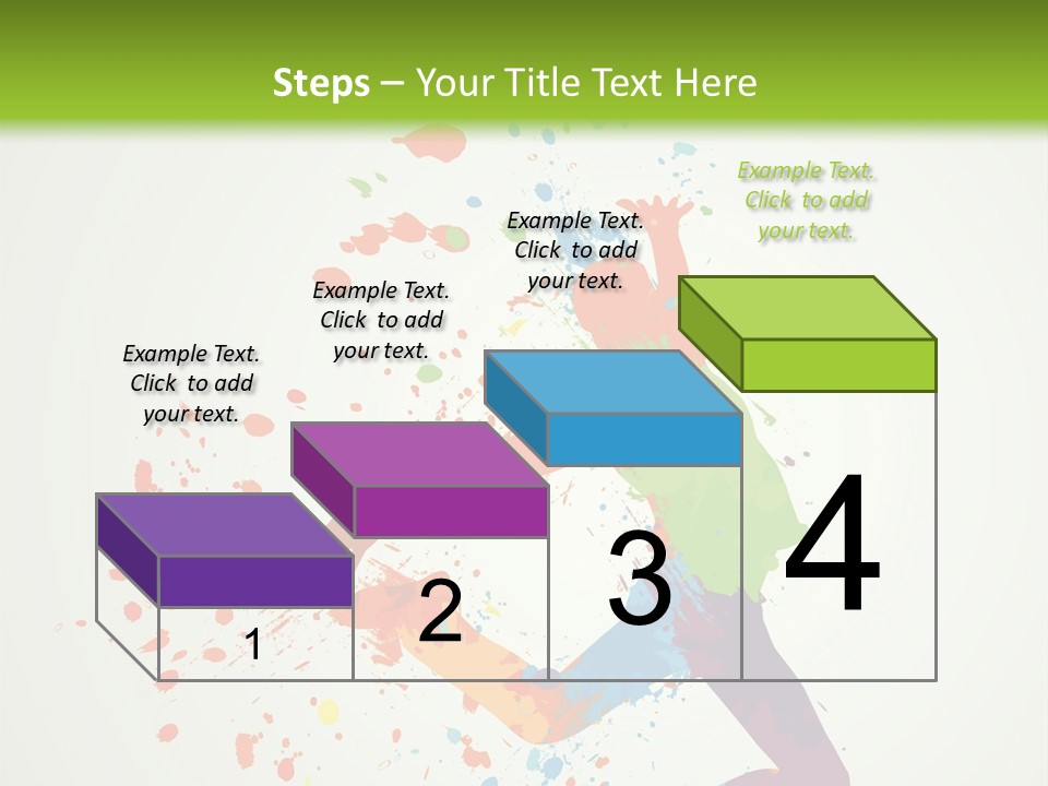 Dancing Boy With Colorful Spots And Splashes PowerPoint Template