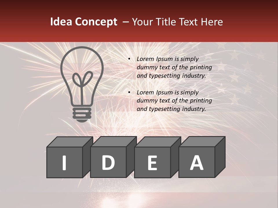 Usa Flag. Celebration PowerPoint Template