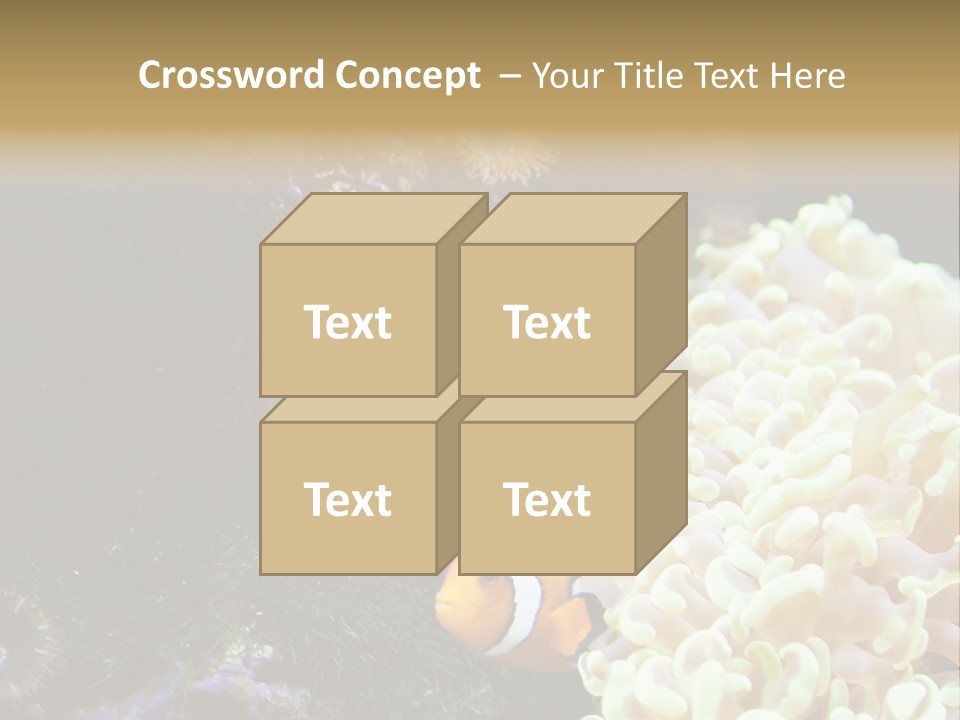 The Fish Is Hiding In Corals PowerPoint Template