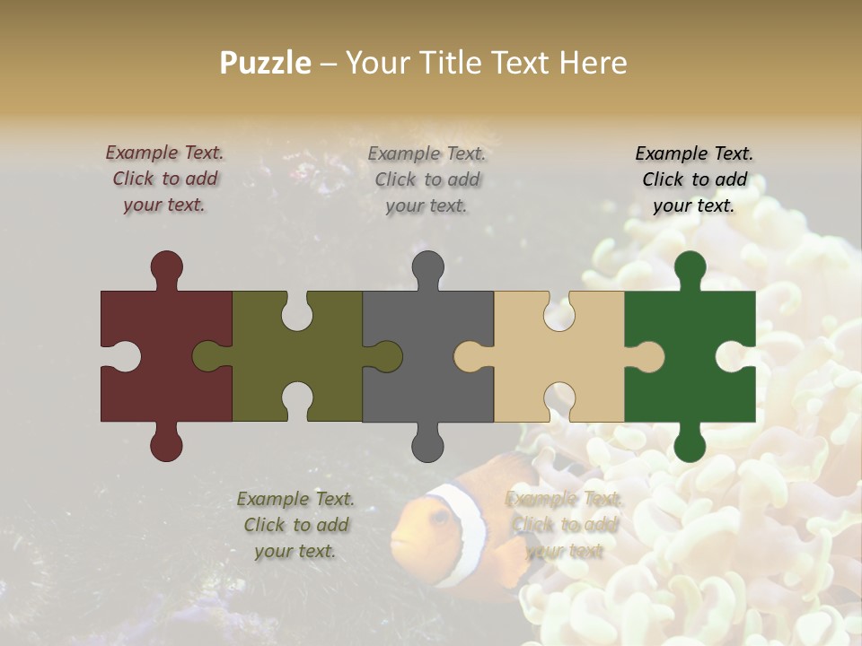 The Fish Is Hiding In Corals PowerPoint Template