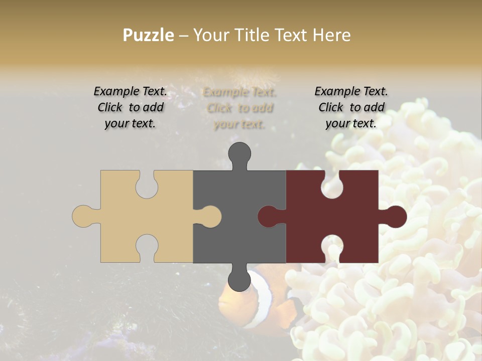 The Fish Is Hiding In Corals PowerPoint Template