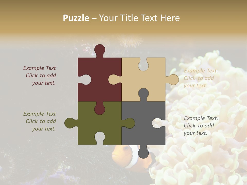 The Fish Is Hiding In Corals PowerPoint Template