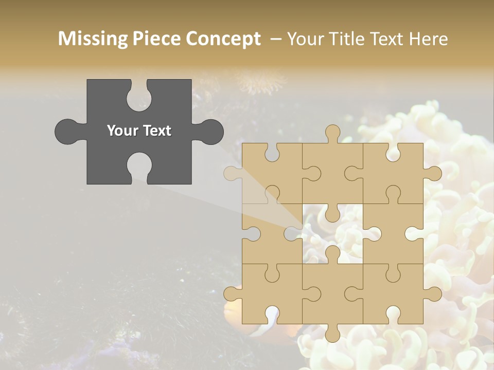 The Fish Is Hiding In Corals PowerPoint Template