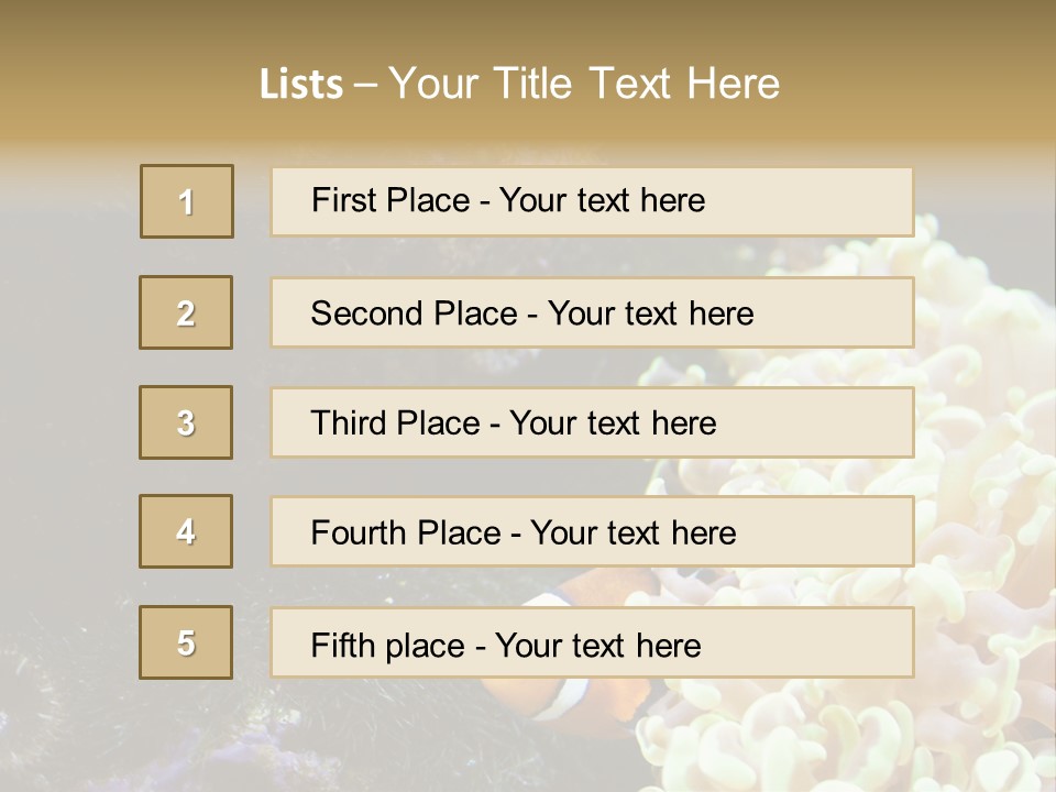 The Fish Is Hiding In Corals PowerPoint Template