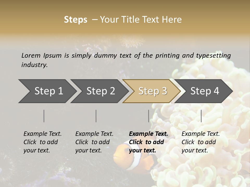 The Fish Is Hiding In Corals PowerPoint Template