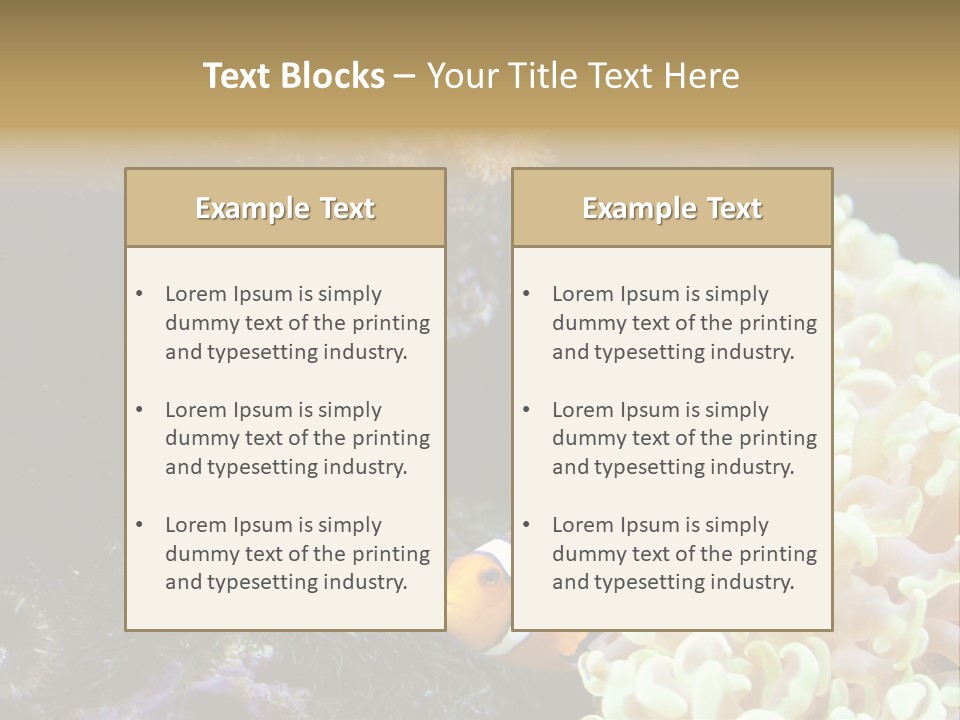 The Fish Is Hiding In Corals PowerPoint Template