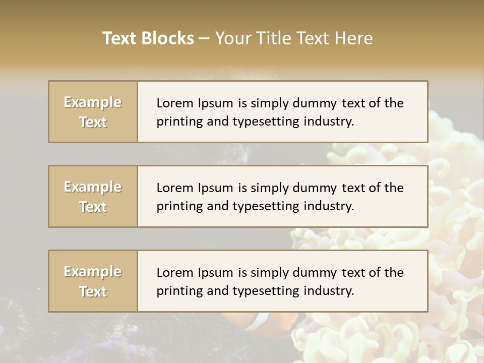 The Fish Is Hiding In Corals PowerPoint Template