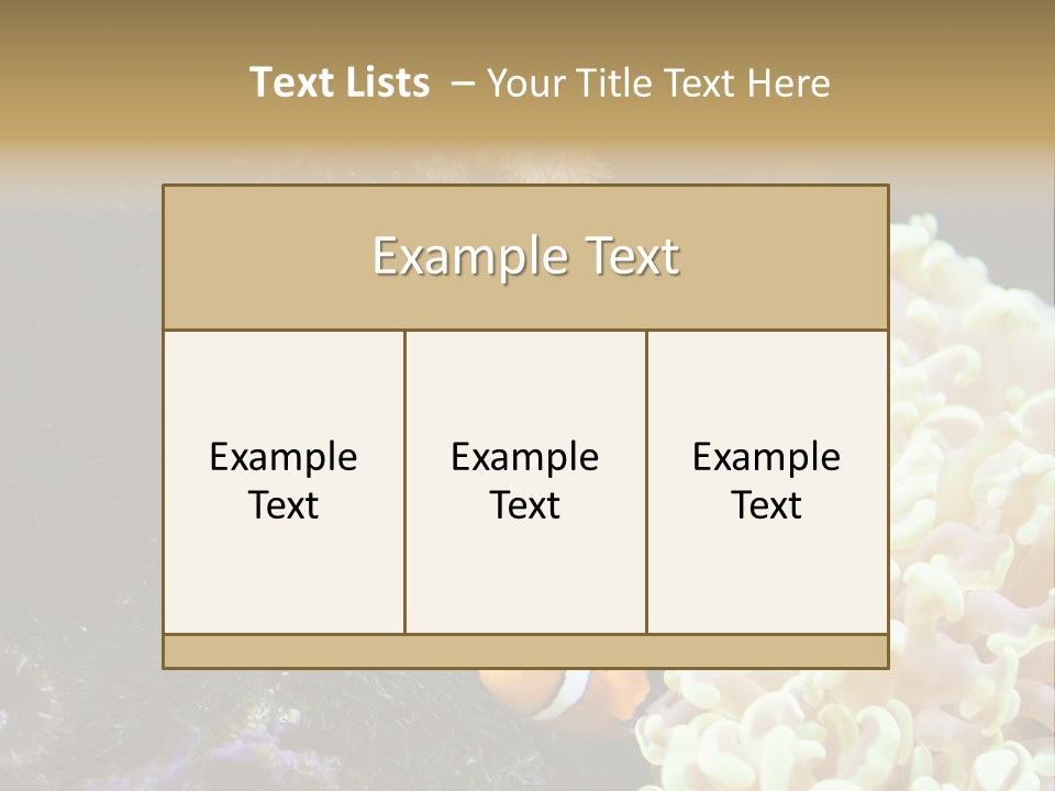 The Fish Is Hiding In Corals PowerPoint Template