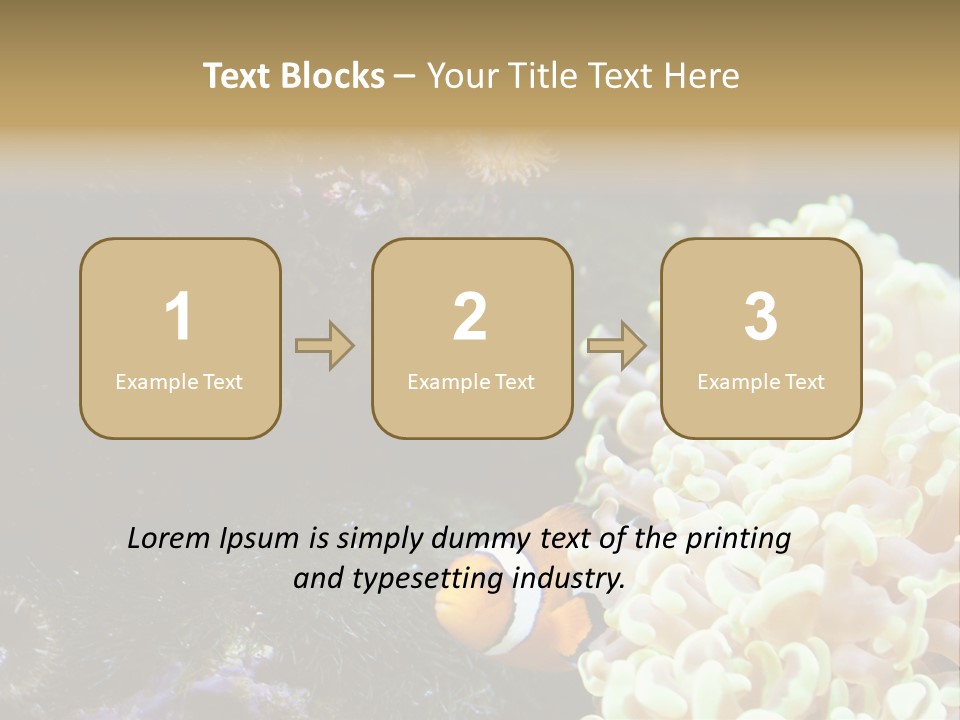 The Fish Is Hiding In Corals PowerPoint Template