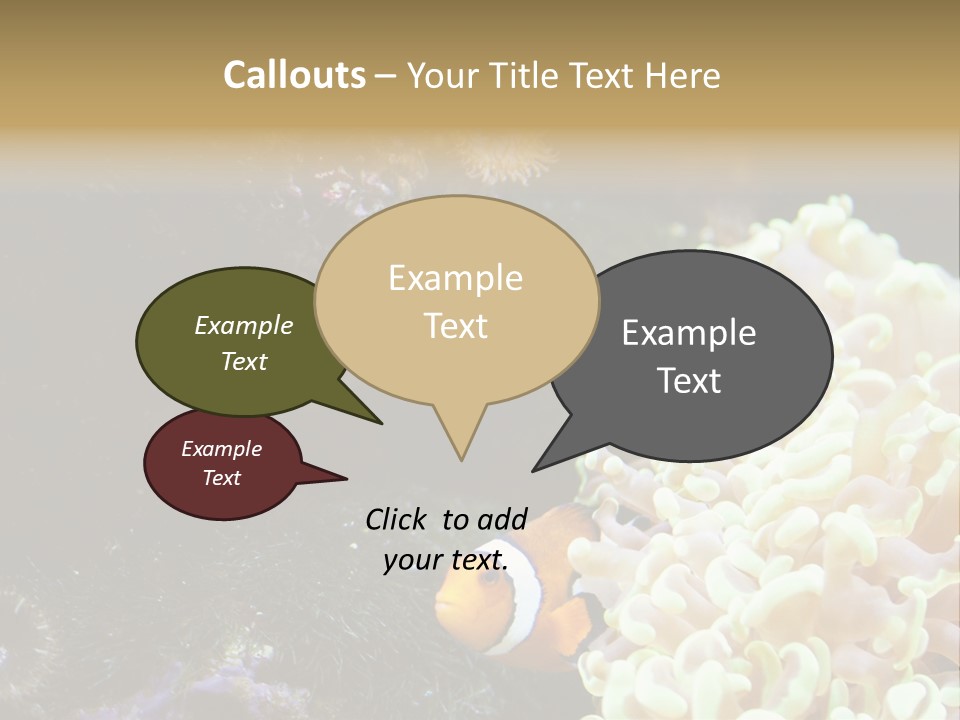 The Fish Is Hiding In Corals PowerPoint Template