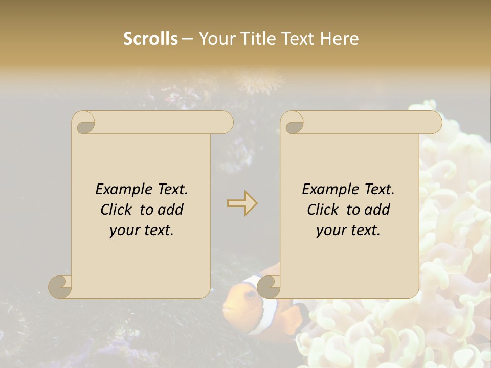 The Fish Is Hiding In Corals PowerPoint Template