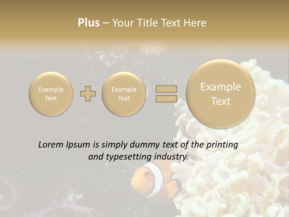 The Fish Is Hiding In Corals PowerPoint Template