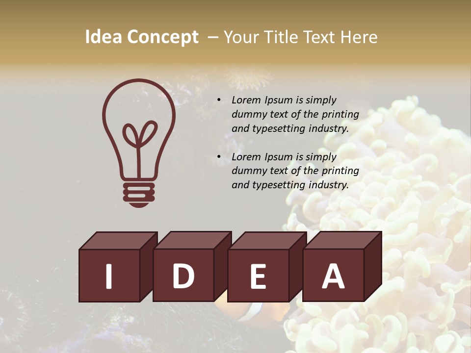 The Fish Is Hiding In Corals PowerPoint Template