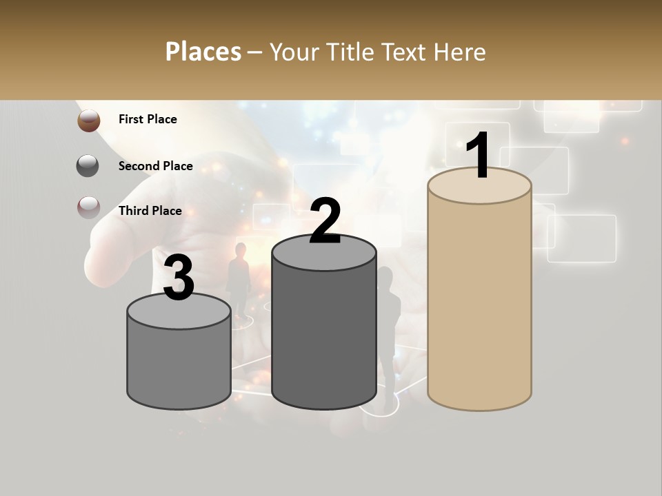 Virtual People And Connections PowerPoint Template