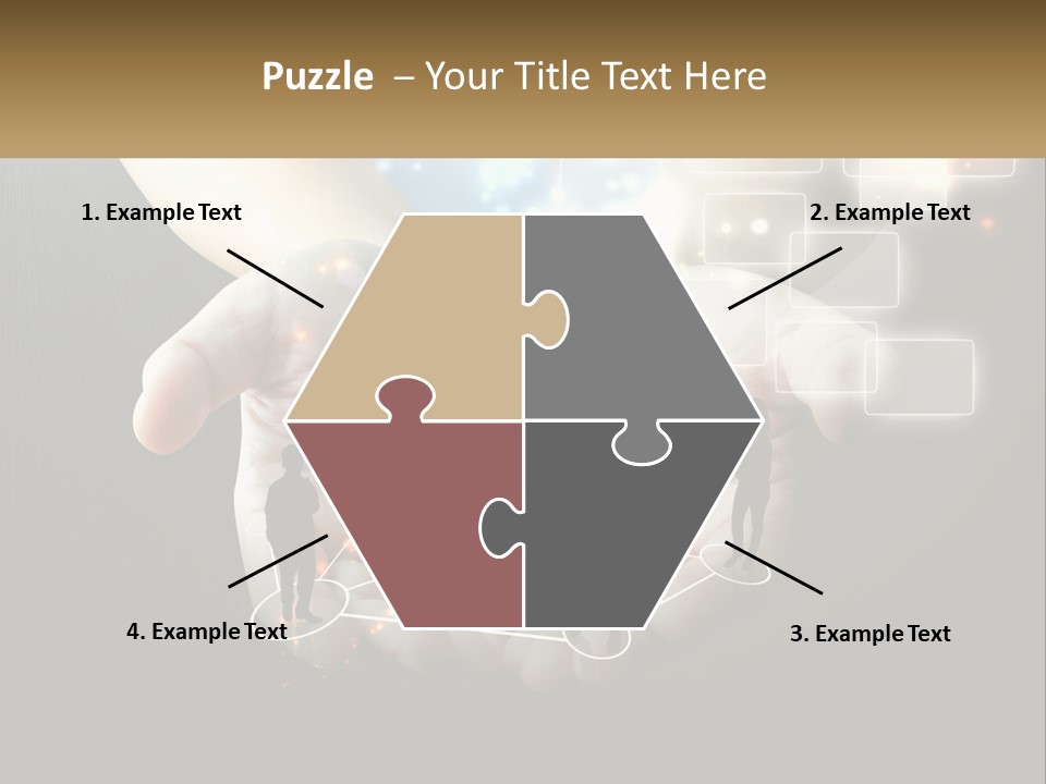 Virtual People And Connections PowerPoint Template