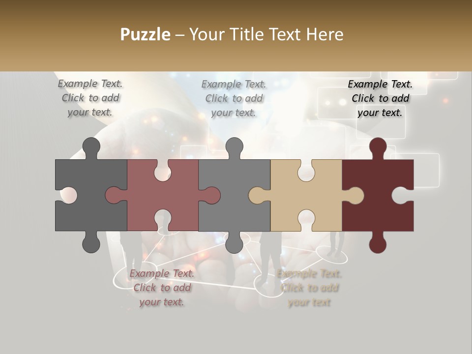 Virtual People And Connections PowerPoint Template