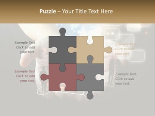 Virtual People And Connections PowerPoint Template