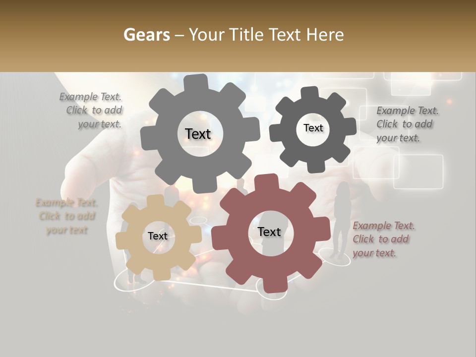 Virtual People And Connections PowerPoint Template