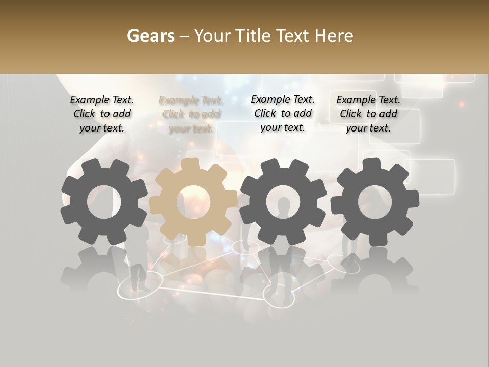 Virtual People And Connections PowerPoint Template