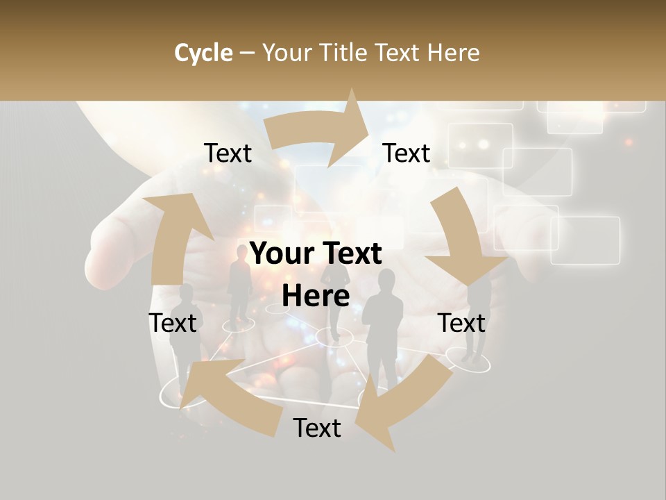Virtual People And Connections PowerPoint Template